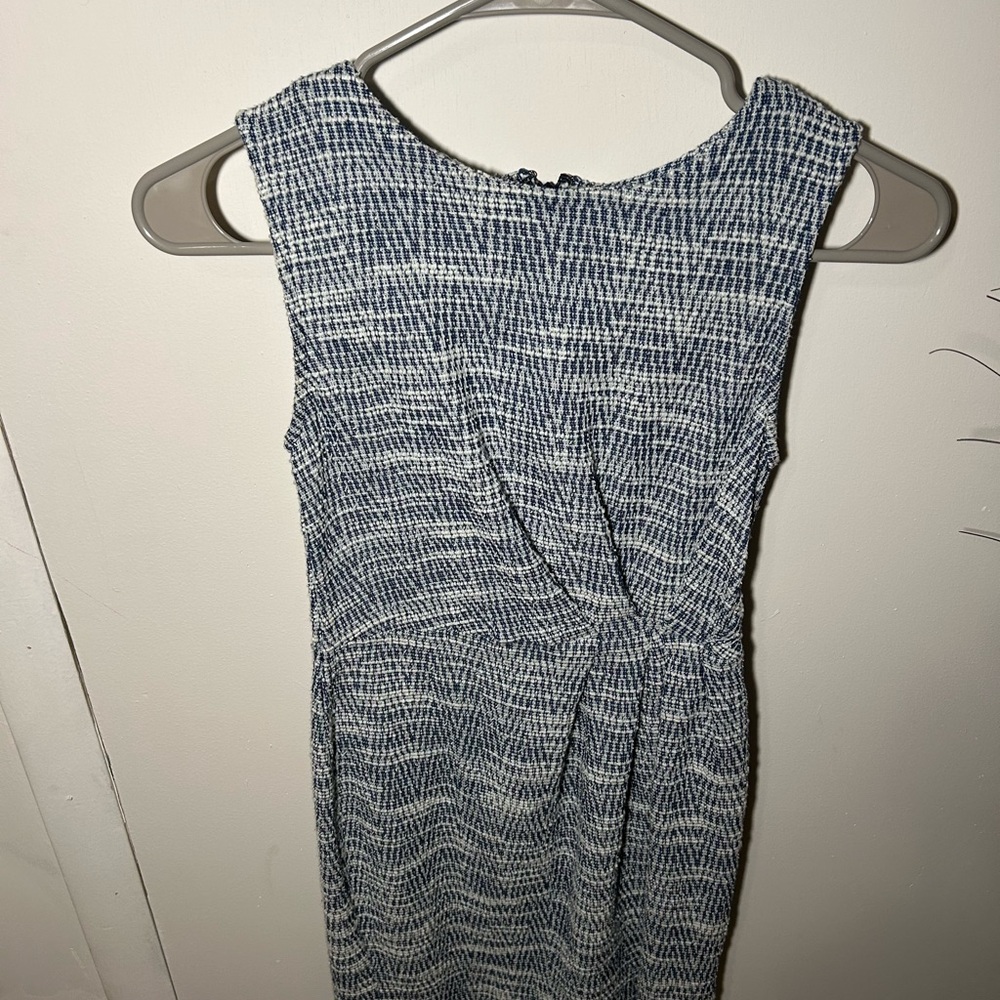 Elegant Blue Patterned Dress